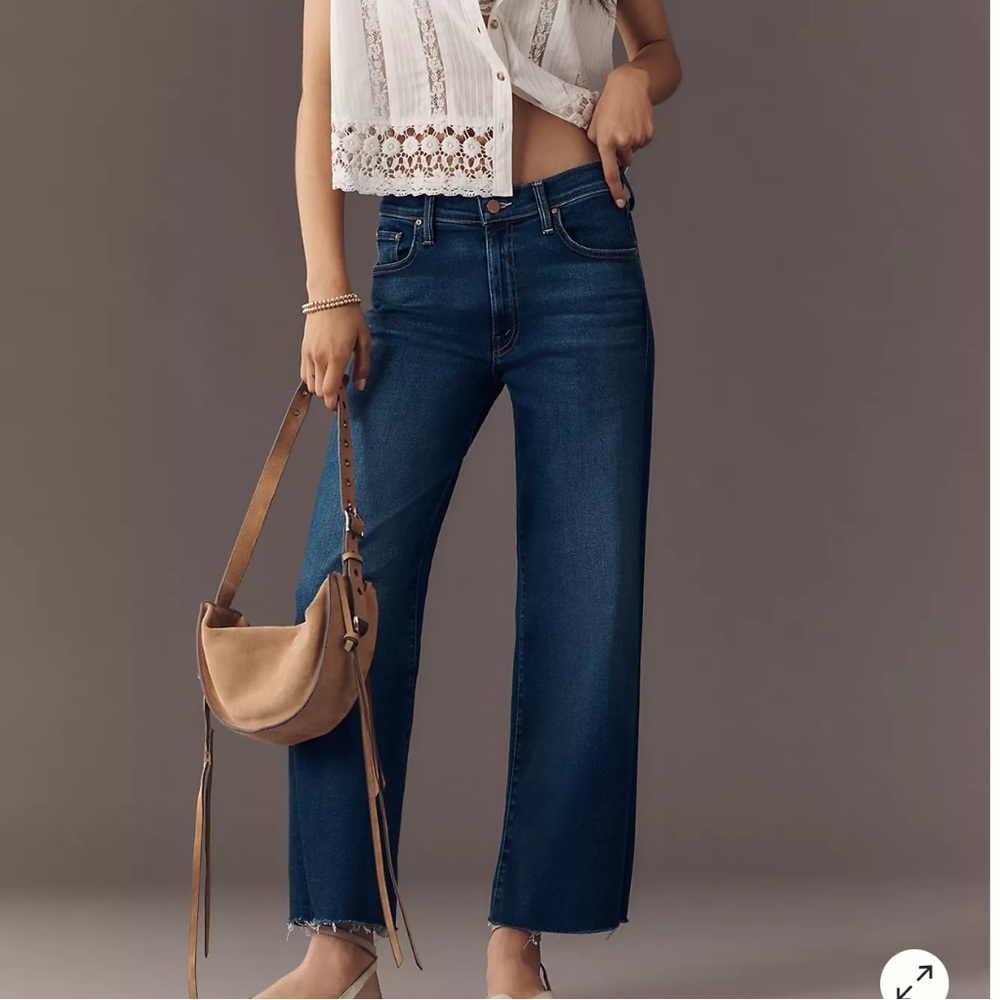 MOTHER The Rambler Zip High-Rise Straight-Leg Ankle Jeans NWT